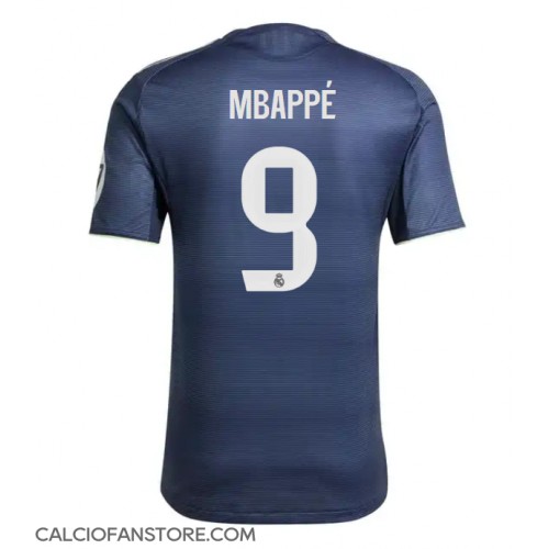 Maglia Calcio Real Madrid Kylian Mbappe #9 Seconda Divisa 2025-26 Manica Corta